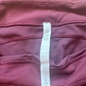 Lululemon | Fast and Free High-Rise Tight 25" | size 16 | Burgundy